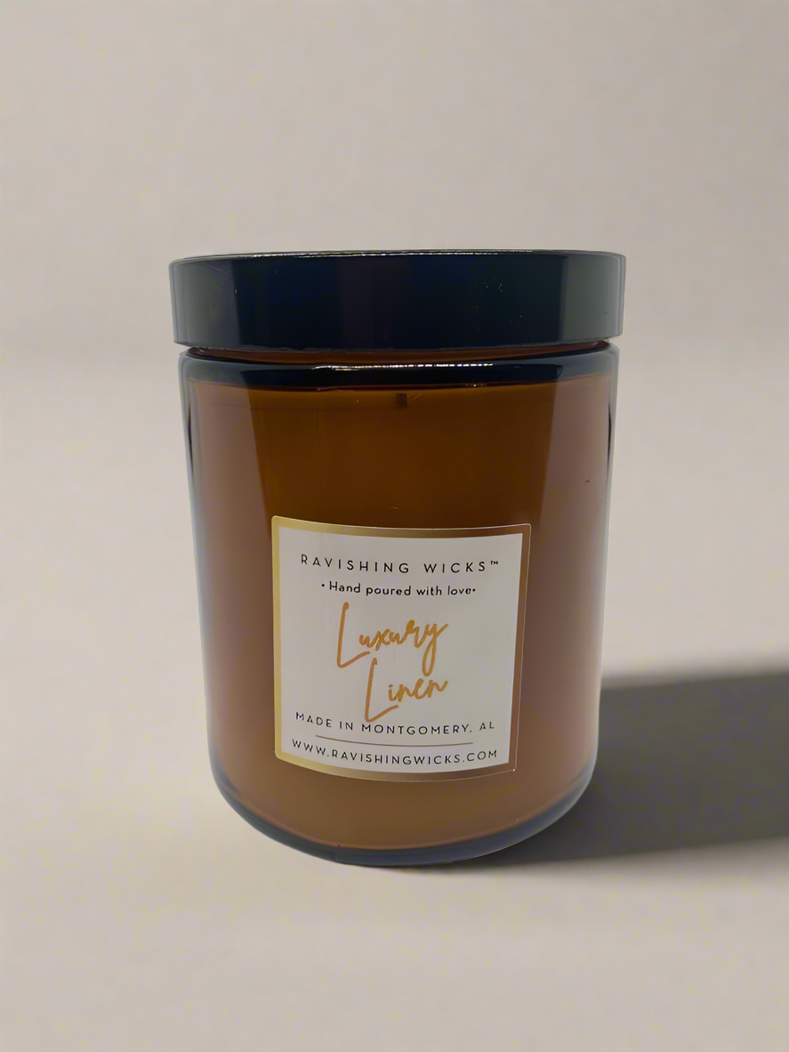 Luxury Linen Traditional Candle - 8 oz