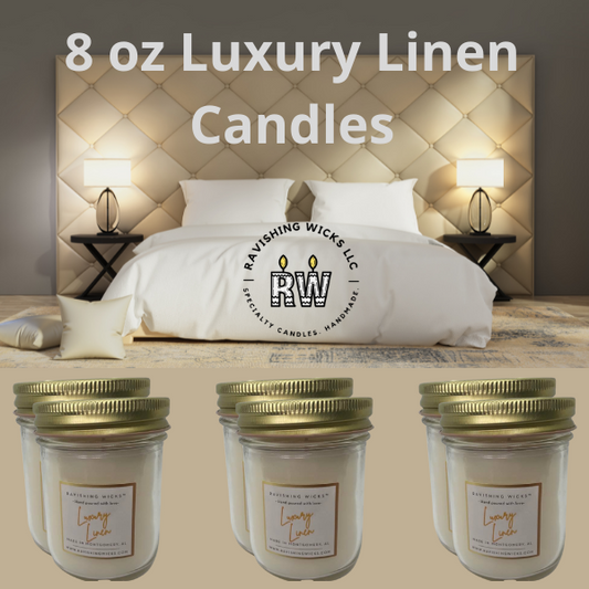 Luxury Linen Traditional Candle - 8 oz