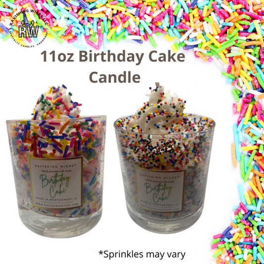 Birthday Cake Whipped Wax Candle - 11 oz