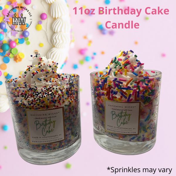 Birthday Cake Whipped Wax Candle - 11 oz