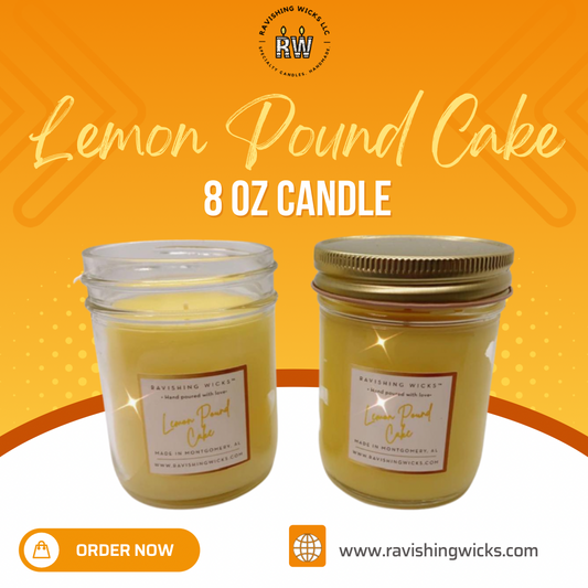 Lemon Pound Cake Traditional Candle - 8 oz