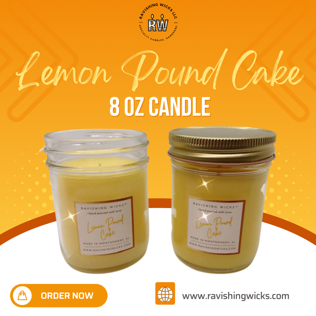 Lemon Pound Cake Traditional Candle - 8 oz